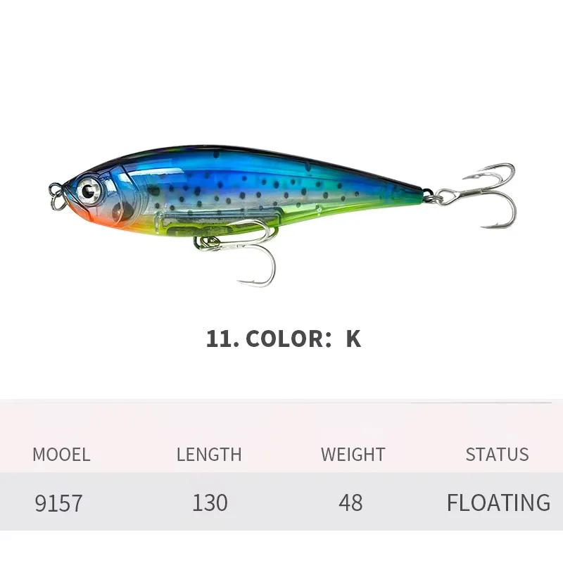 CHEERY 13cm 48g Pencil Twitch Fishing ABS Pencil Lure - view 6