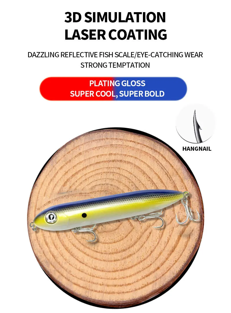 Surface Pencil Lure Stainless Steel 126mm Stainless Steel Lure - view 7