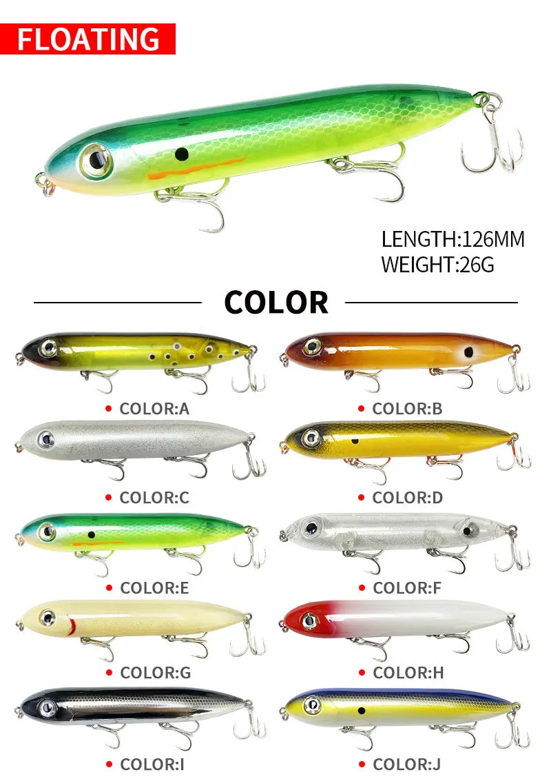 Surface Pencil Lure Stainless Steel 126mm Stainless Steel Lure - view 8