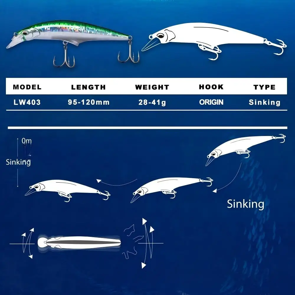 CHEERY New style Quivering Minnow Sinking Stainless Steel Lure - view 3