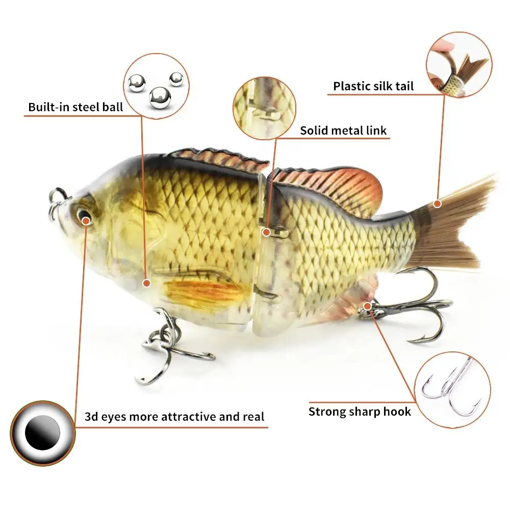 CHEERY Swimbait with Fiber Tail Lifelike ABS, PVC Various, Swimbait - view 7