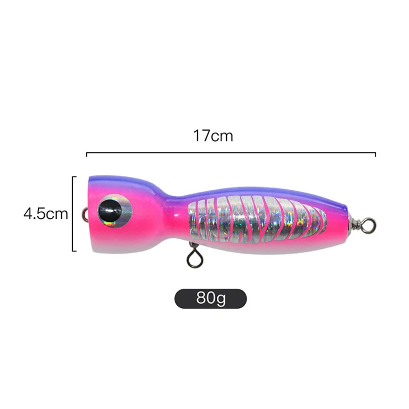 CHEERY 17cm 80g High Quality OEM Wooden Popper Lure - view 3