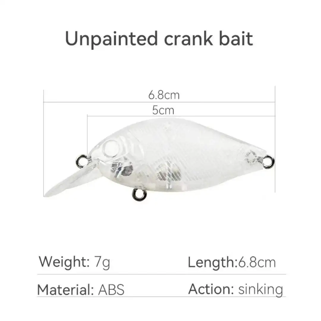 New Unpainted Fishing Lure 6 8cm ABS, PVC Lure Accessories - view 11