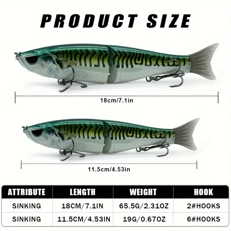 Cherry 65mm 19g 2 Jointed Swimbait ABS Swimbait - view 9