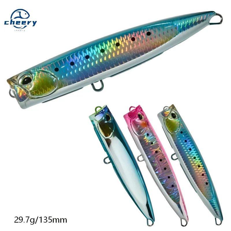 Cheery Swimbait Artificial Hard Bait Rotating ABS Popper Lure - view 6