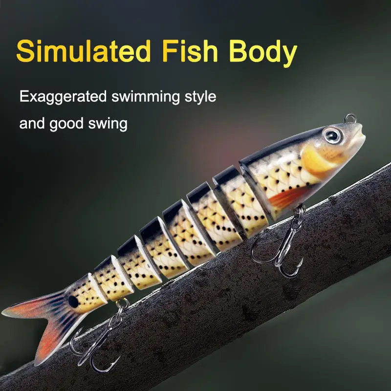 Cherry Bass Trout Carp Multi Jointed Plastic Jerkbait - view 4