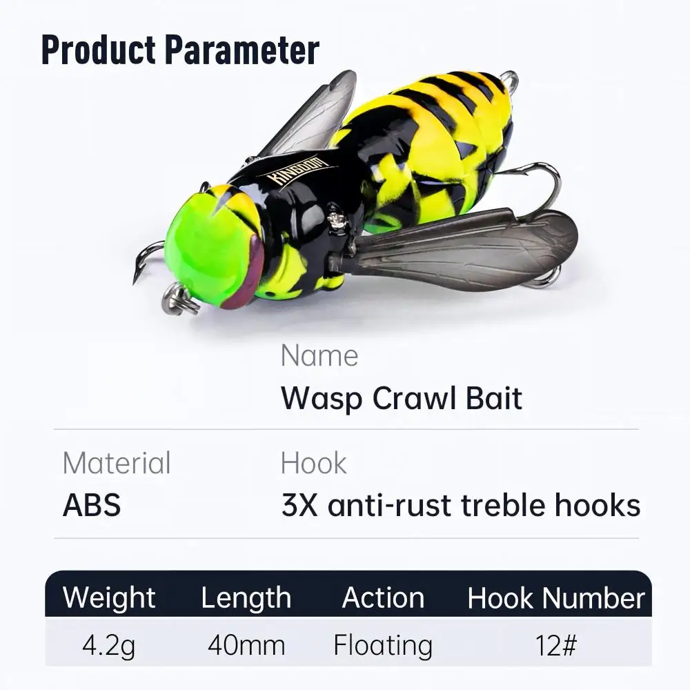 Cheery Floating Topwater Wasp Noise Popper ABS Popper Lure - view 5
