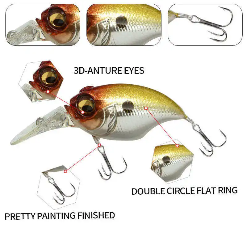 Cheery 42mm 6g ABS Artificial Hard ABS Crankbait - view 2