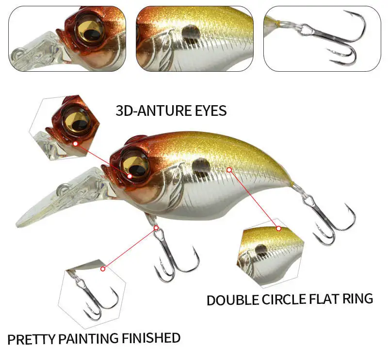 Cheery 42mm 6g ABS Artificial Hard ABS Crankbait - view 8