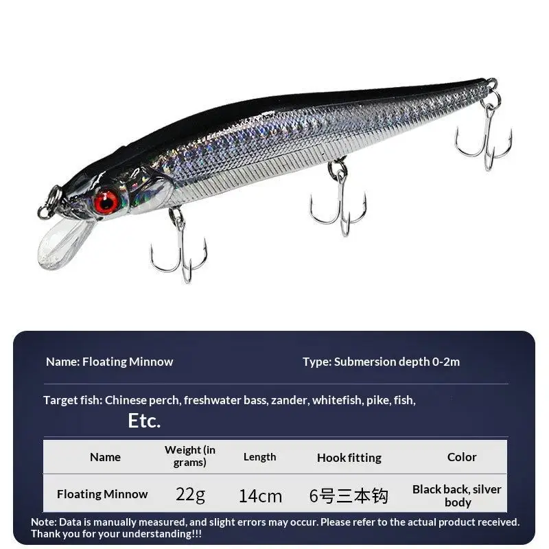 Cheery 14cm 22g Stainless Steel Long Stainless Steel Bionic Hard Bait - view 2