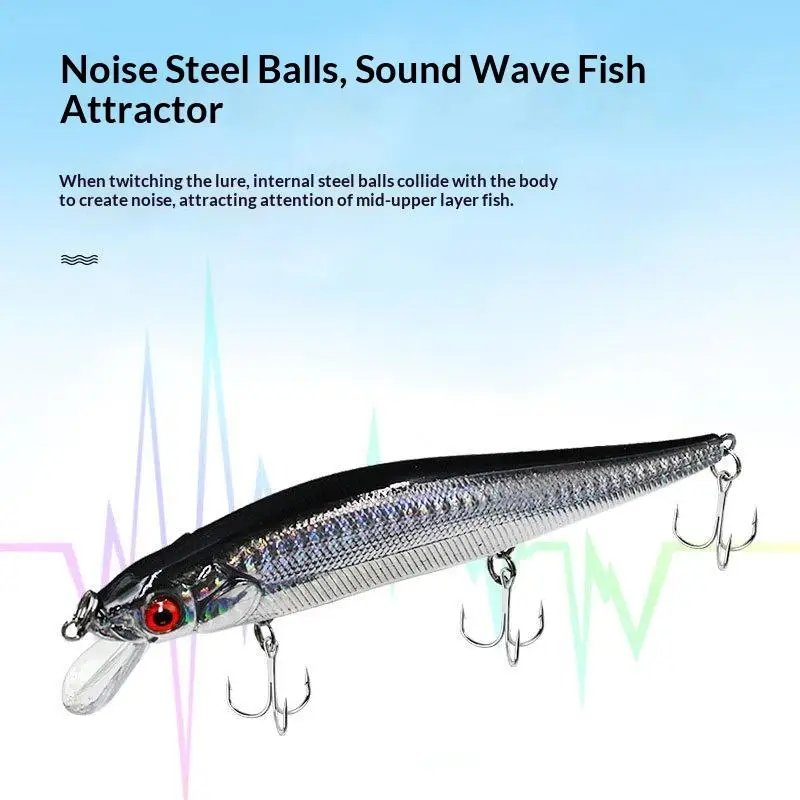 Cheery 14cm 22g Stainless Steel Long Stainless Steel Bionic Hard Bait - view 5