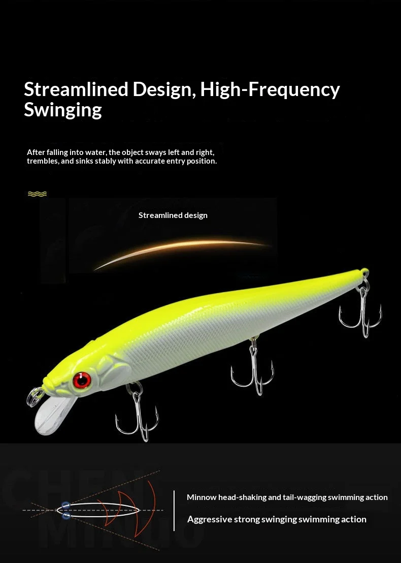 Cheery 14cm 22g Stainless Steel Long Stainless Steel Bionic Hard Bait - view 13