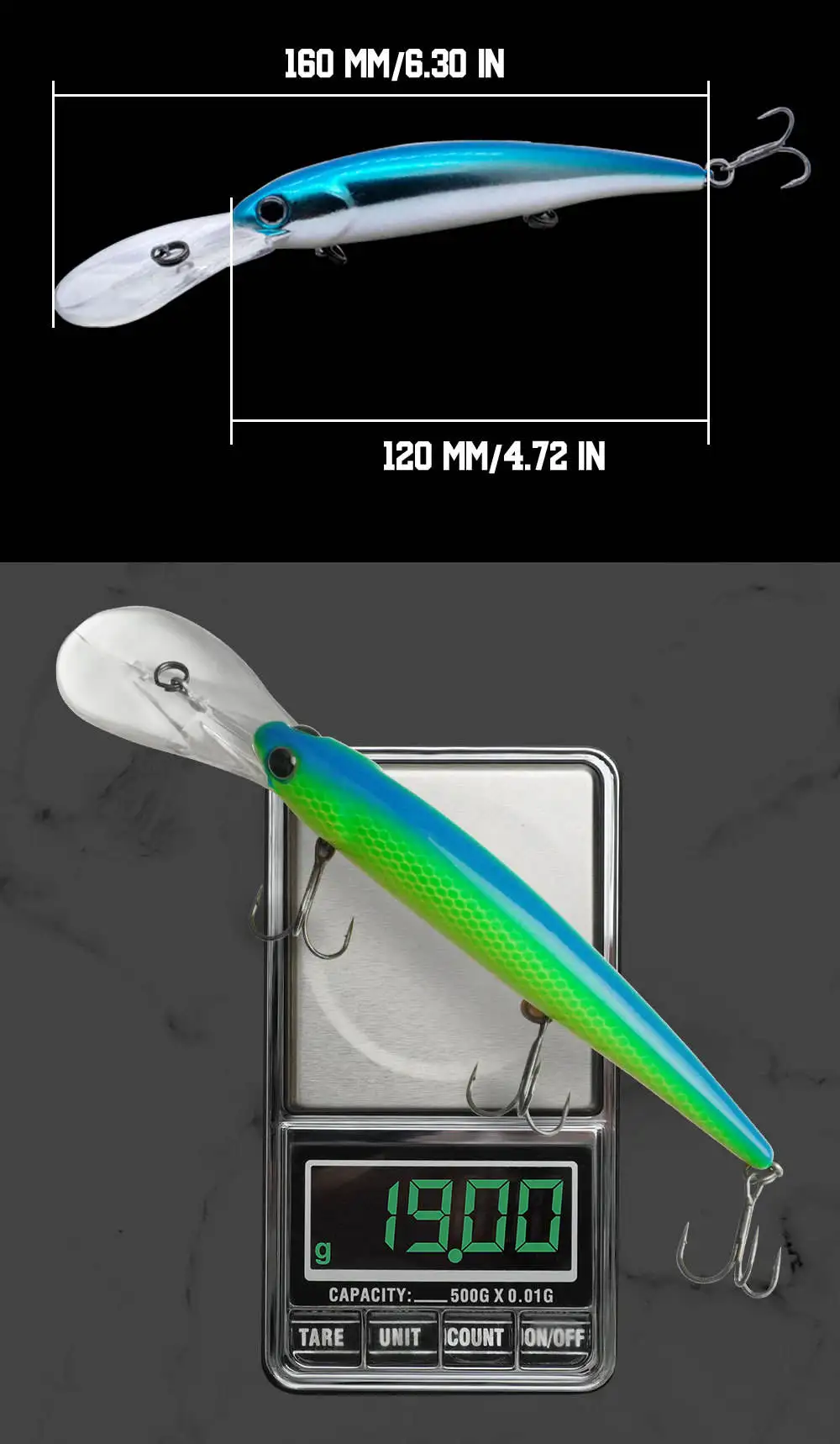 Cheery 20 Color Deep Cornea Trolling ABS, Plastic Hard Lure - view 10
