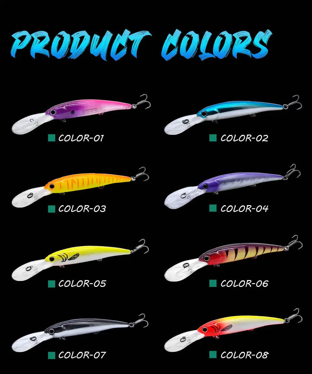 Cheery 20 Color Deep Cornea Trolling ABS, Plastic Hard Lure - view 11