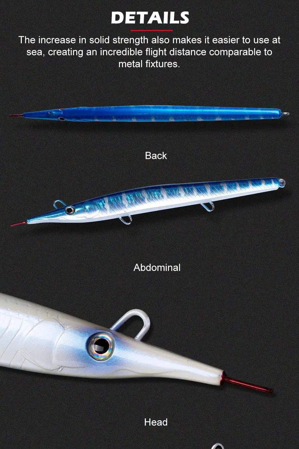 ABS Plastic Artificial Hard Bait Sinking ABS, Plastic Lure - view 8