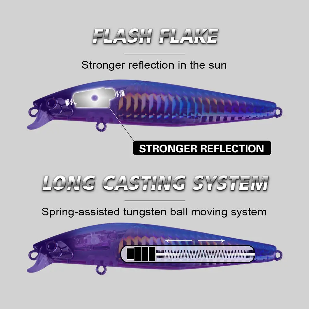 Premium Japanese ABS 99mm 14g Bass ABS Lure - view 3