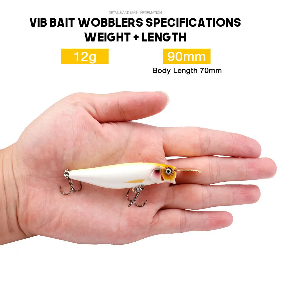 90mm 12g Steel Pencil Popper Lure Metal Lure - view 2