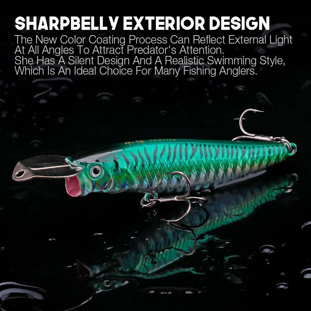 90mm 12g Steel Pencil Popper Lure Metal Lure - view 8