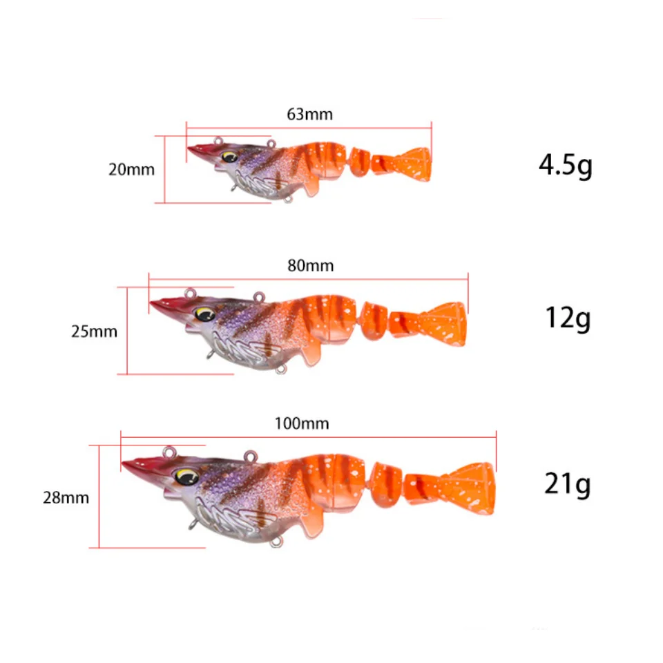 PVC Shrimp Hard Bait 10g Lure PVC Multi-Species Lure - view 4