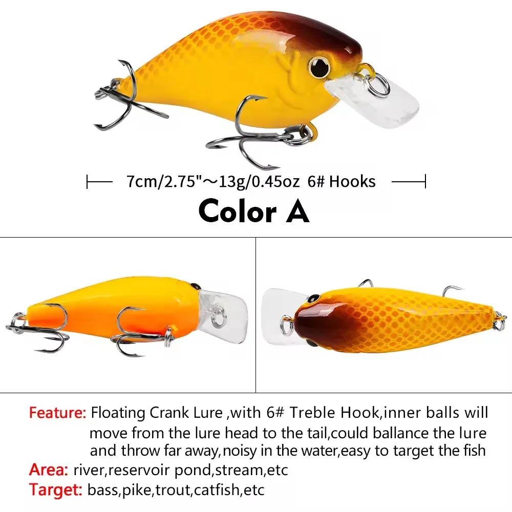 Long Range Casting 7cm 12g ABS ABS Lipless Crankbait - view 7