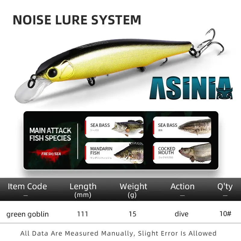 SWORDFISH Ten color Dazzling Floating Micro ABS Jerkbait - view 5