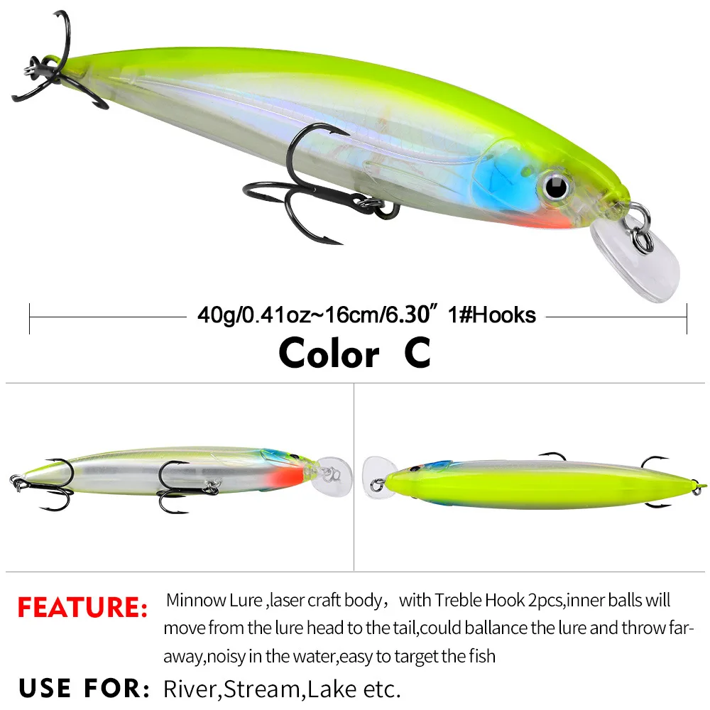 Giant Game Floating Minnow Lure 16cm ABS 3656572, 1951039896, 1951050995 - view 7