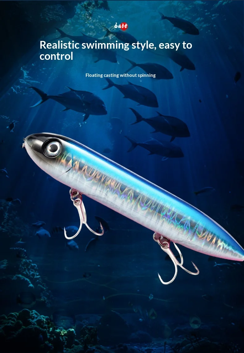 125mm 265g Long Distance Lure Floating Stainless Steel None - view 7