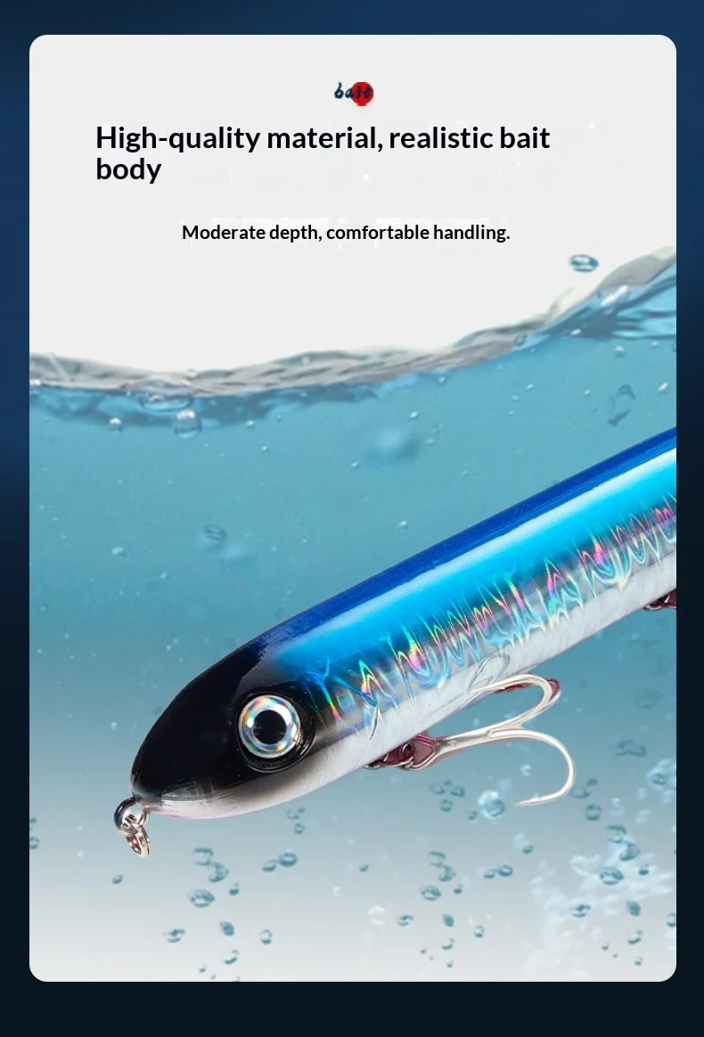 125mm 265g Long Distance Lure Floating Stainless Steel None - view 9