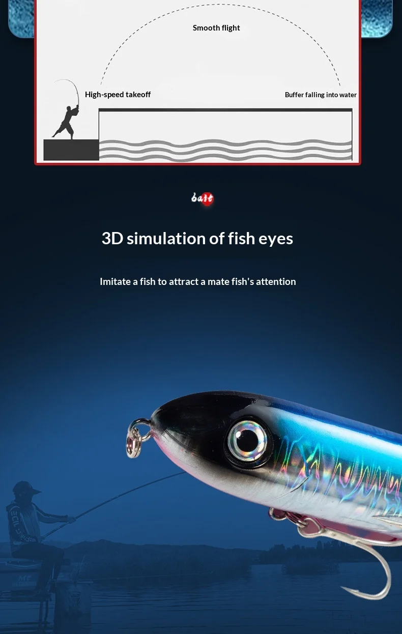 125mm 265g Long Distance Lure Floating Stainless Steel None - view 12