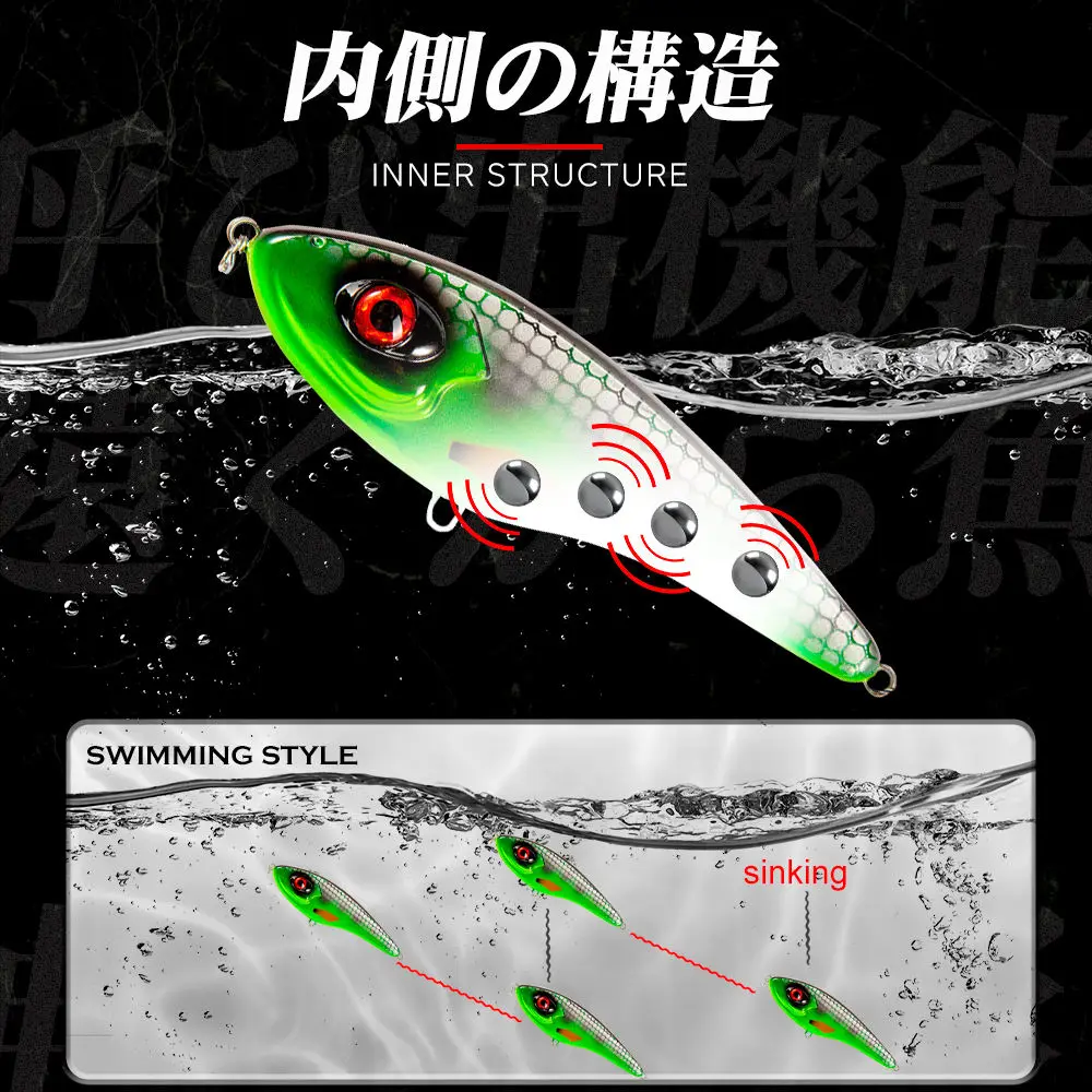 Live Bait Jerkbait Hard Baits Noise ABS Fish bait - view 9