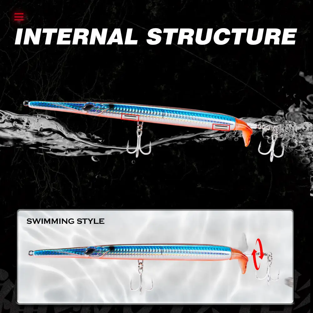Extra Long Surface Pencil Lure 225mm None Fish bait - view 8