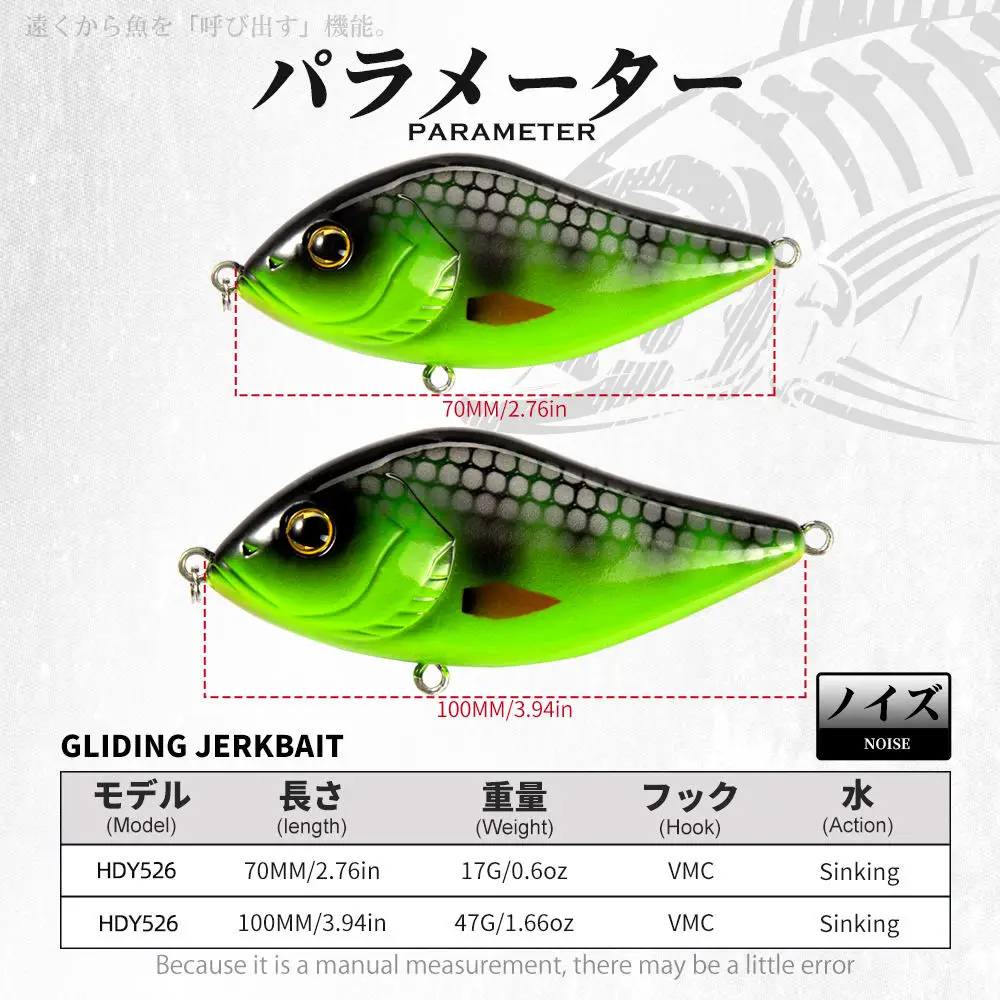 Slow Sinking Mino 7cm 10cm Loud None Fish bait - view 9
