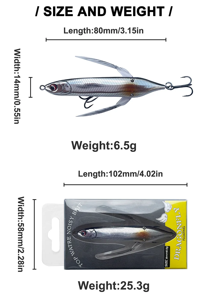 Fast Water Surface System Dragonfly Luya Stainless Steel Fish bait - view 15