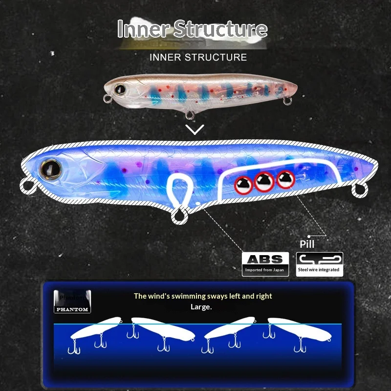 Long Cast Floating PVC Plastic ABS None Lure - view 4