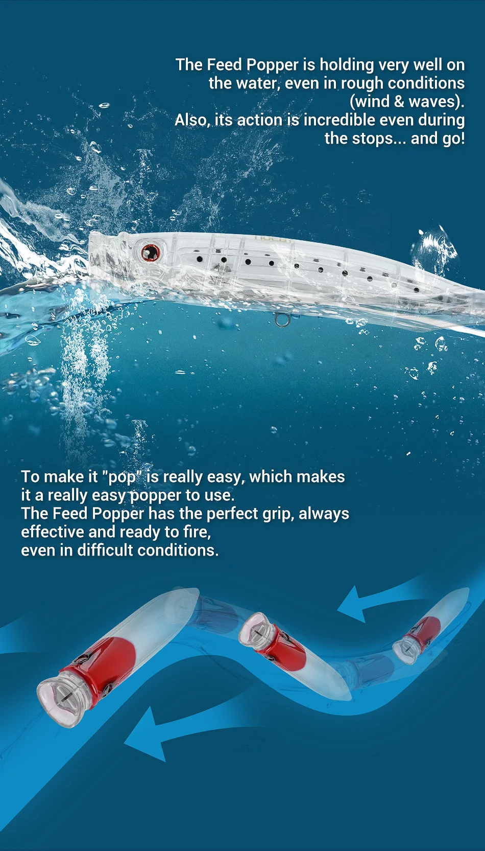 For Nobby 175mm73g ABS Topwater Popper ABS Lure - view 7