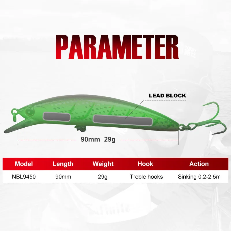 For Nobby Small Sherry Board Submerged ABS Lure - view 2