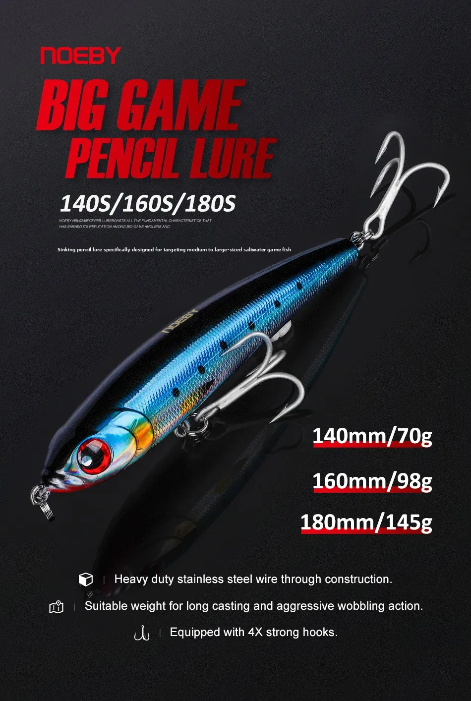 For Nobby Submerged Pencil Sea Fishing ABS Lure - view 16