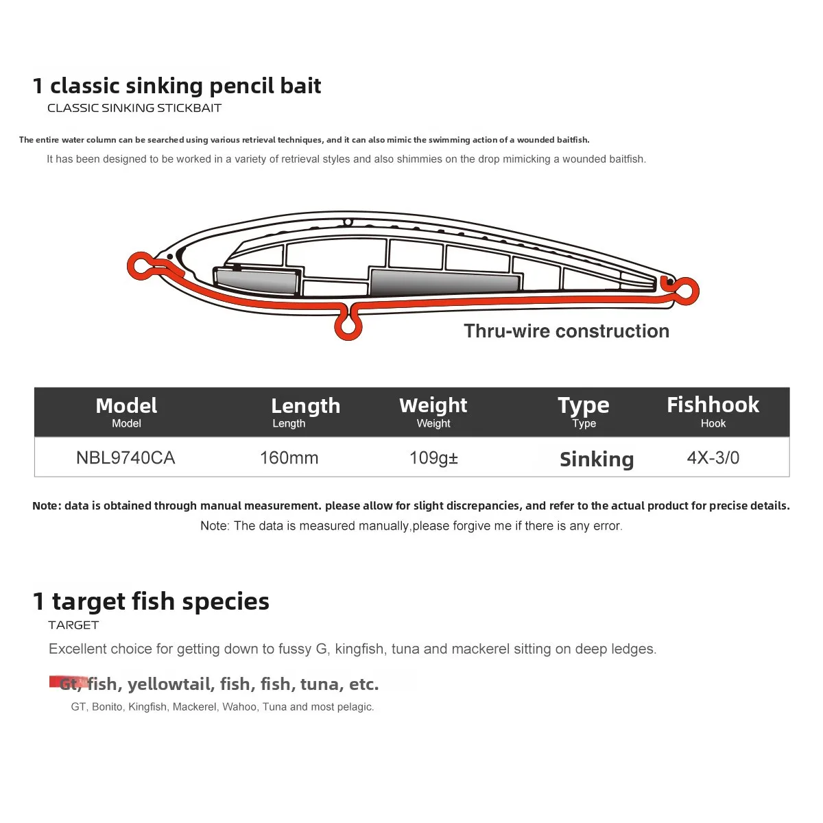 For Nobby Stainless Steel Submerged Mino Stainless Steel Lure - view 2