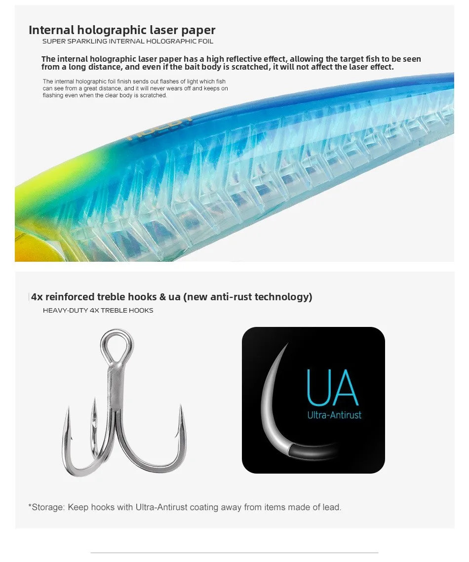 For Nobby Stainless Steel Submerged Mino Stainless Steel Lure - view 11