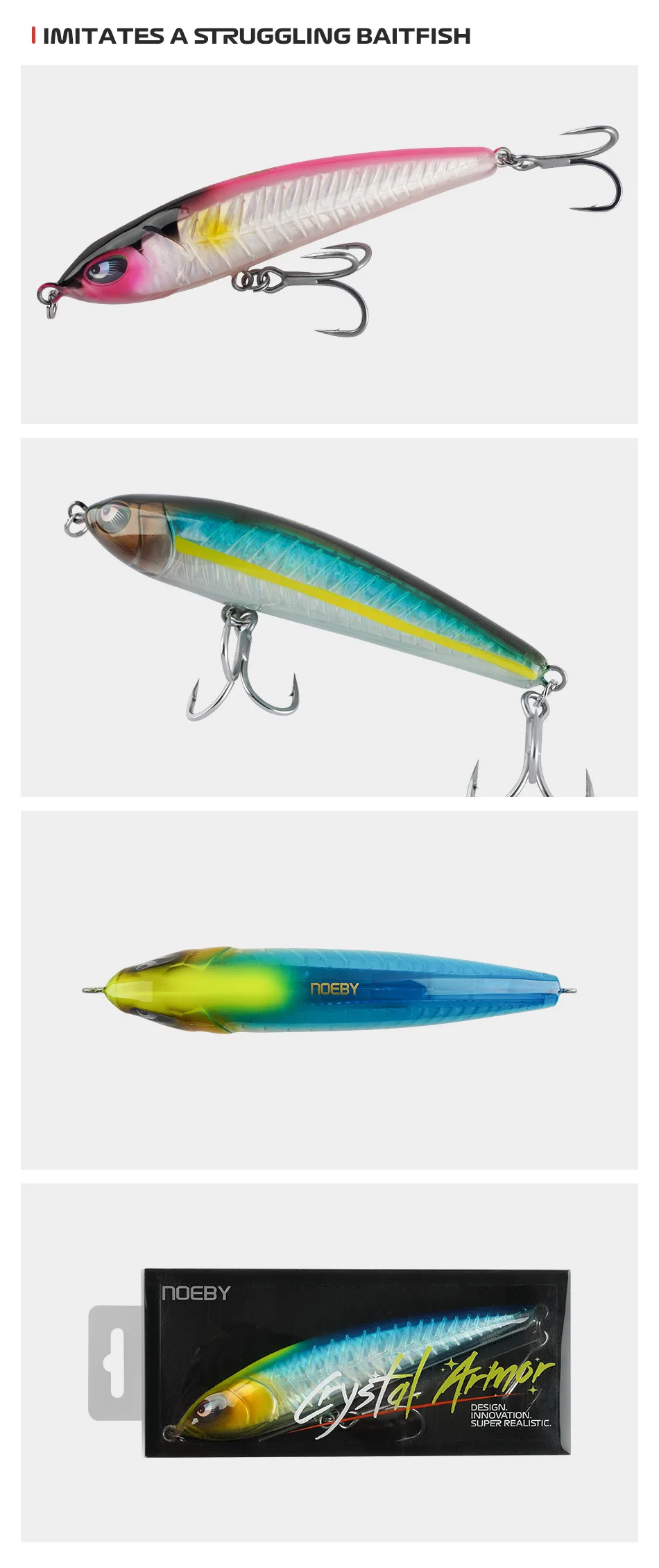 For Nobby Stainless Steel Submerged Mino Stainless Steel Lure - view 12