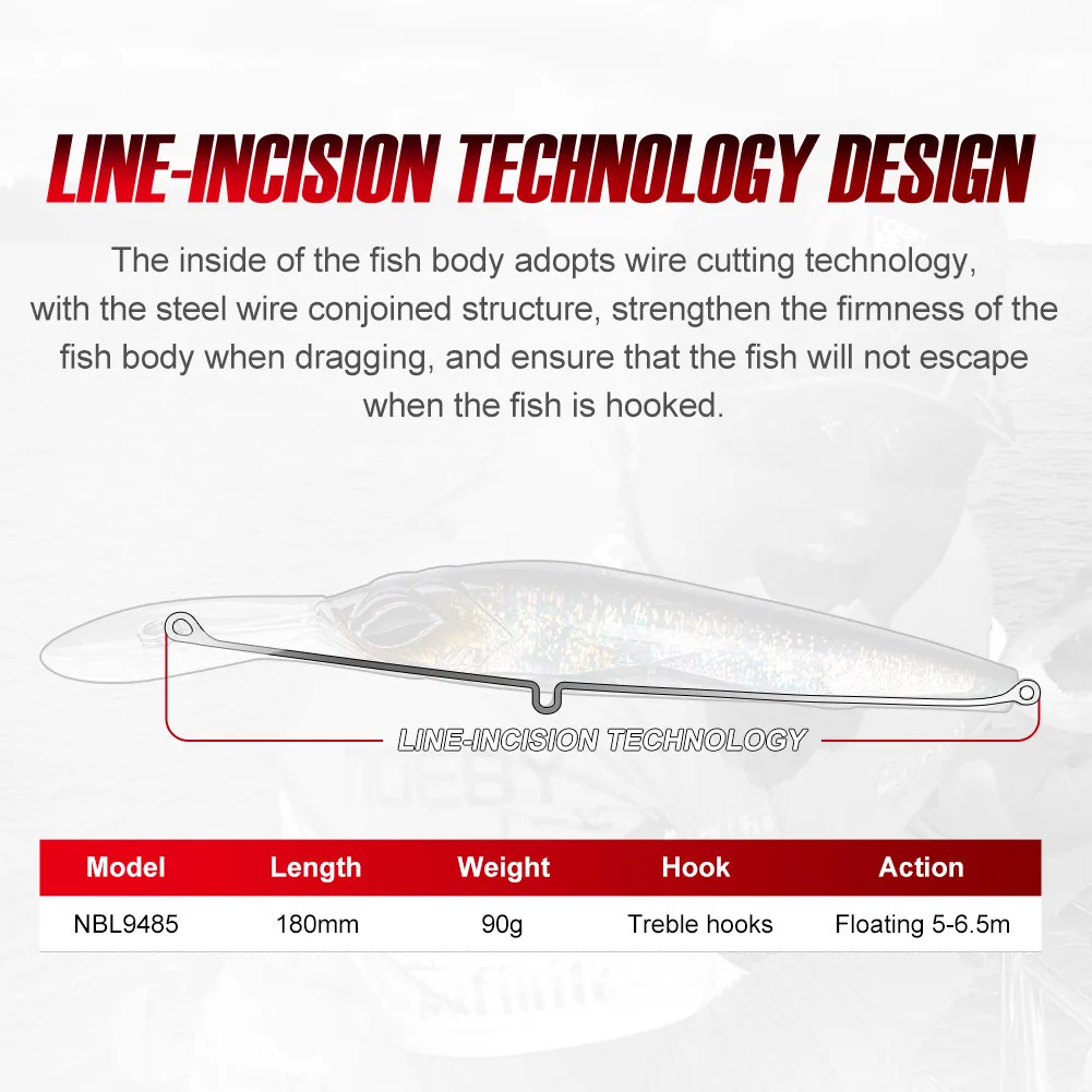 For Nobby Bionic ABS 90g Luya ABS Lure - view 2