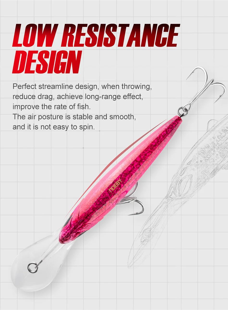 For Nobby Bionic ABS 90g Luya ABS Lure - view 15