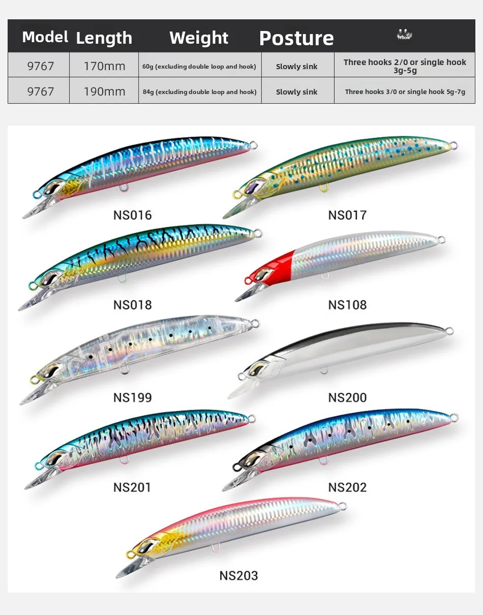 For Nobby Large Mino Luya Bait ABS Lure - view 14