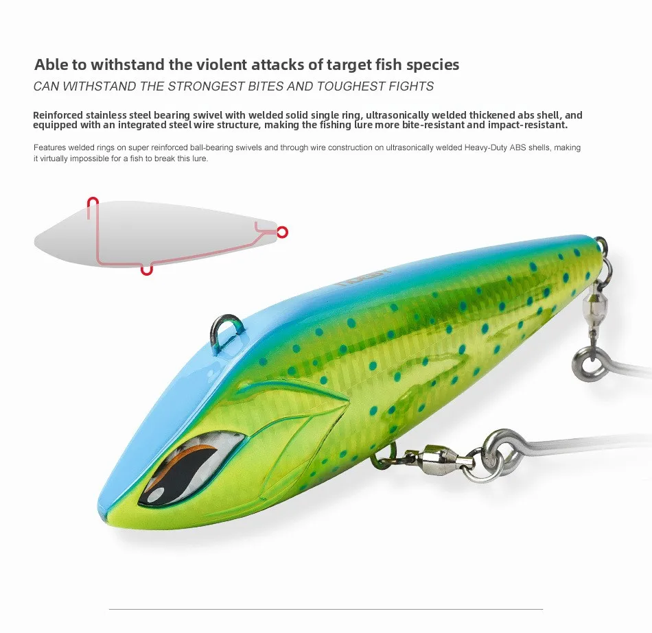 For Nobi Sea Fishing Trolling VIB Stainless Steel Lure - view 8