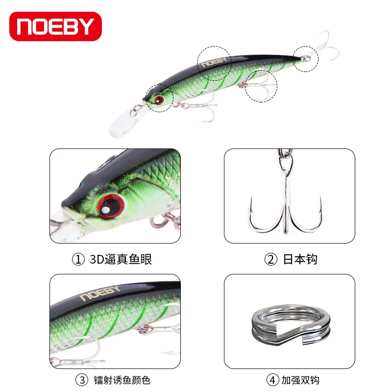 For Nobi Luya Sea Bass Sea ABS, PVC Minnow Lure - view 4