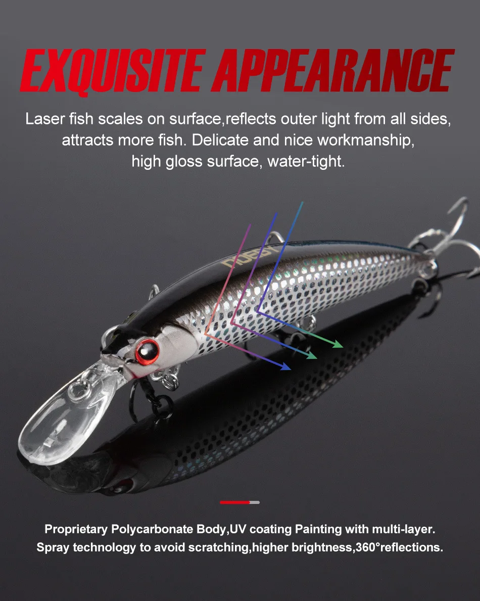 For Nobi Luya Sea Bass Sea ABS, PVC Minnow Lure - view 12