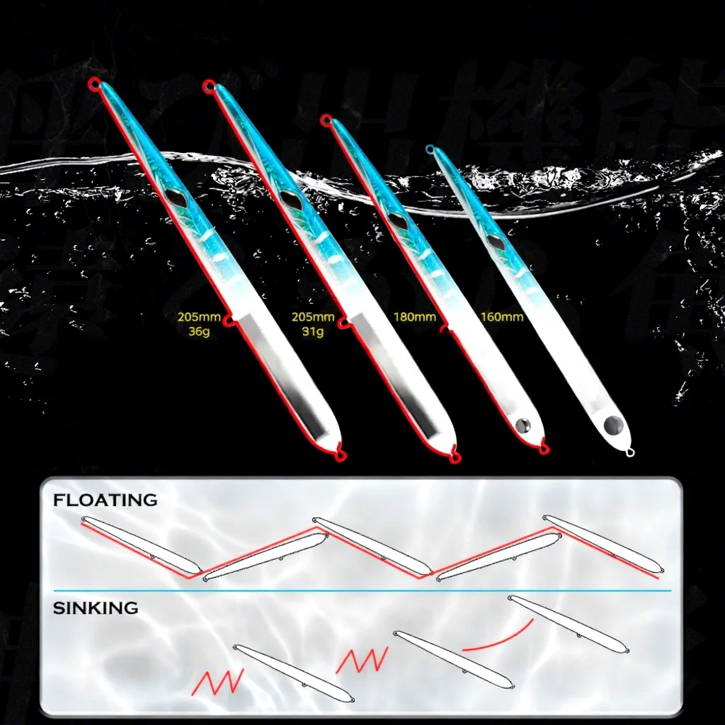 Big Javelin Artificial Hard Bait Pencil steel wire Fish bait - view 3
