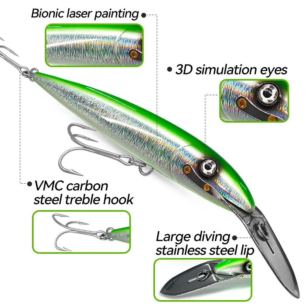 80g Wholesale Plastic Hard Lure 4 ABS Jerkbait - view 1