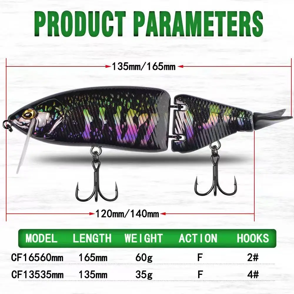 Floating Multi Joint Trolling Gliding Hard ABS Jerkbait - view 7