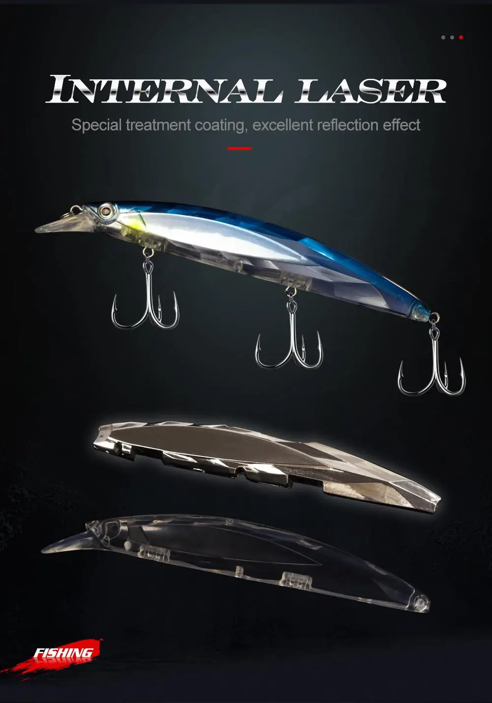 Laser Long Tail Crankbait Luminous Floating None Lure - view 10